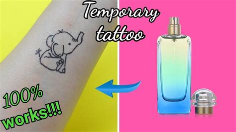 how to make fake tattoos with printer and perfume|make a temporary tattoo with perfume.